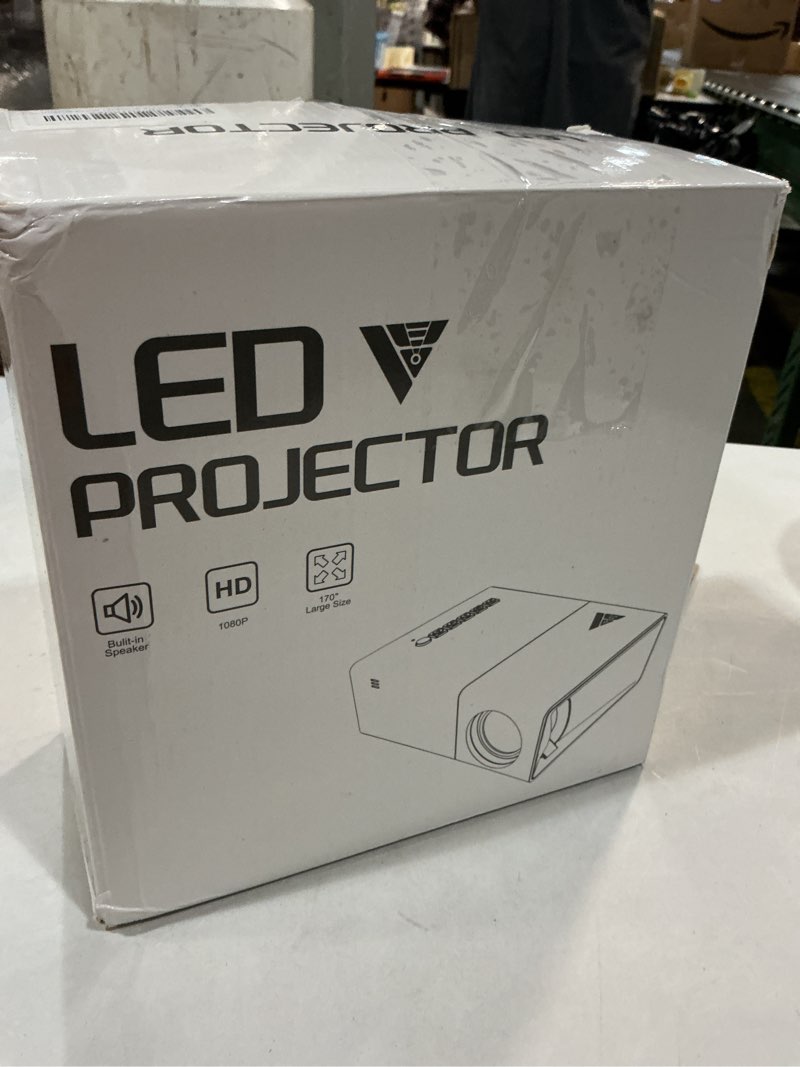 Condition photo showing New/Like New for mini projector with wifi portable projectors support 1080p 200" mini hd movie projector, outdoor projectors compatible with phone/ tablet/ laptop/ tv stick/ hdmi/ usb - red white