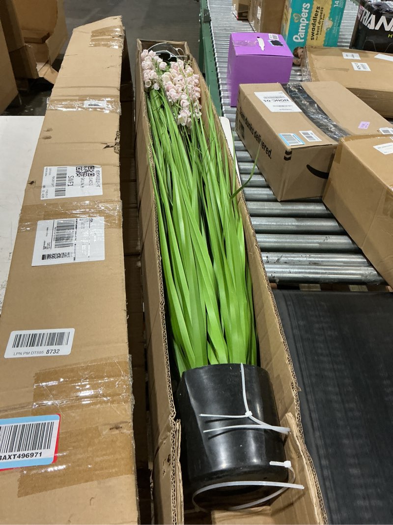 Condition photo showing Good Condition for green onions home decor fake plants lily of the valley snake plant home décor accents artificial grass room decor artificial plants indoor artificial grass 47" 2pcs?pink? 120cm pink-2pcs