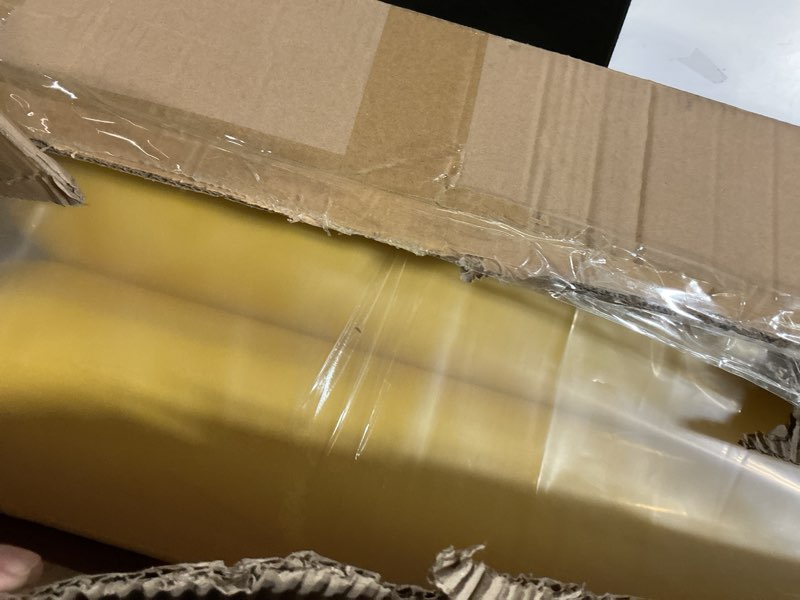 Condition photo showing Good Condition for Pangda 2 Pcs Yellow Bollard Covers for Parking Lot and Warehouse - Heavy Duty HDPE Post Sleeves, Weather Resistant Safety Bollard Protector, No Tape Needed, Easy to Install (5" X 52") 2 5" X 52"