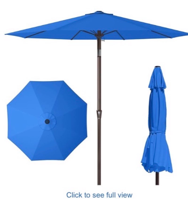 patiokingdom 11ft patio umbrella,outdoor umbrella with push button tilt and crank,market table umbre
