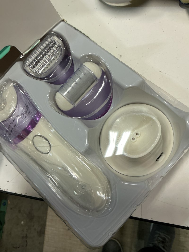 Condition photo showing Good Condition for voyor epilator for women, cordless epilators hair removal for women, 3 in 1 hair removal device for leg arm face with 30 tweezers, rechargeable wet & dry electric lady shaver & trimmer bm300 (purple)