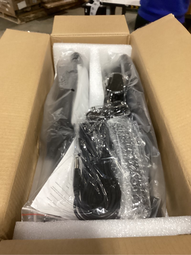 Condition photo showing Good Condition for QFX PBX-800TWS 8-Inch TWS Bluetooth Stereo PA System with 2 8" Speakers, 2 Microphones, 2 Stands, and a Remote Control