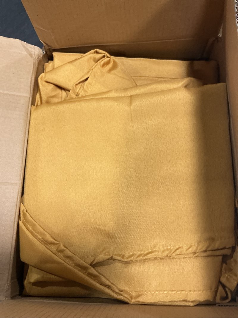 Condition photo showing Good Condition for fitable 6 pack gold rectangle table clothes - 70 x 120 inch - wrinkle and stain resistant fabric tablecloths, washable polyester table covers for wedding party banquet formal events fall thanksgiving gold 70x120 in, 6 pack