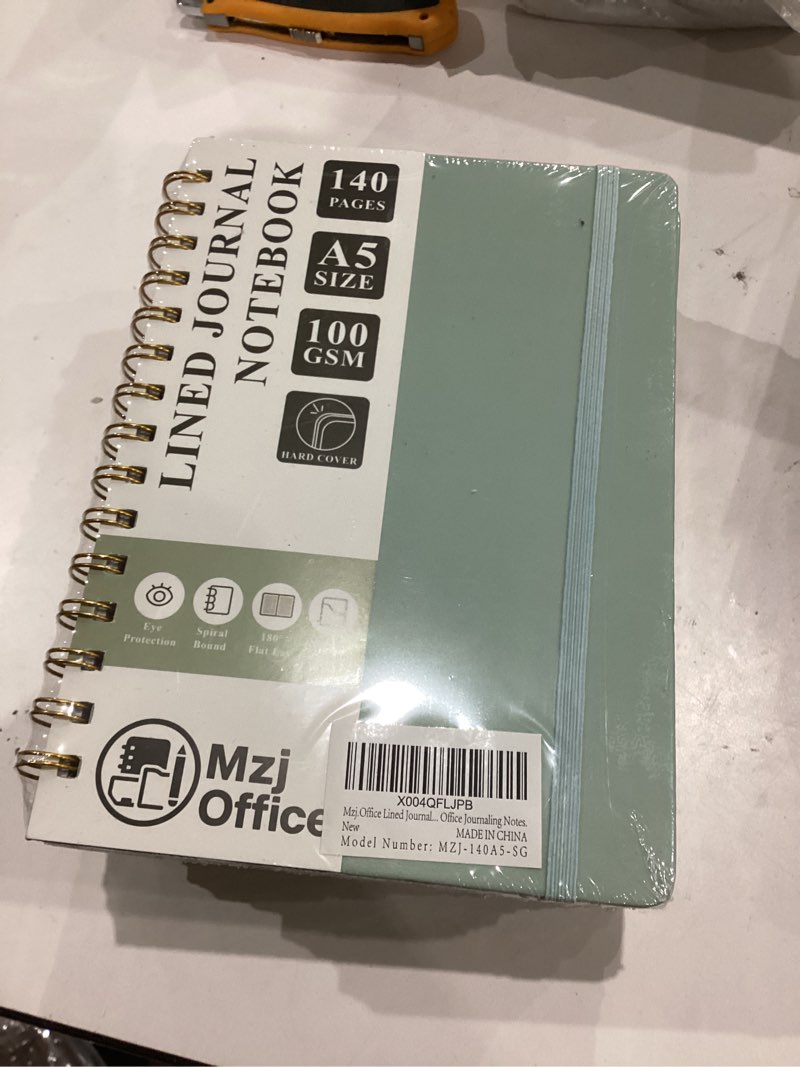 Condition photo showing New/Like New for Lined Journaling Notebook for Women, A5 Spiral Notebook with 100gsm Thick Paper, 70 Sheets / 140 Pages, Notebooks for Work, Journals, Notes, Bible Study, and Daily Use Sage Green A5 | 5.83" x 8.27"