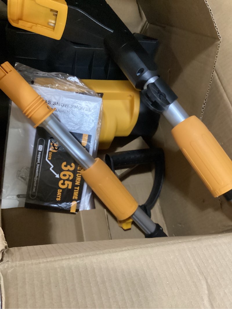 Condition photo showing Good Condition for Cordless Snow Shovel Compatible with DeWalt 20V MAX Battery (Tool Only), 11" Lightweight Electric Snow Blower with 20FT Max Throw & Adjustable Handle, Snow Thrower for Driveway, Deck, Patio & Steps Black+Yellow
