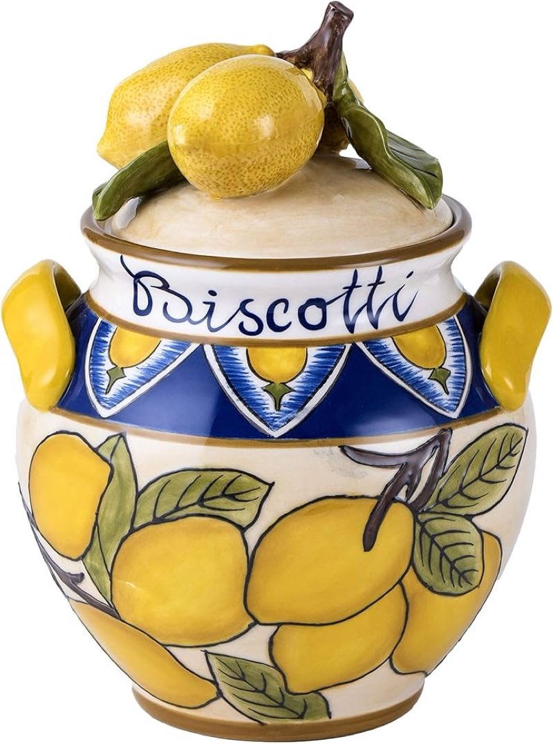 Blue Sky Ceramics Lemon Cookie Jar, Multi (18240)