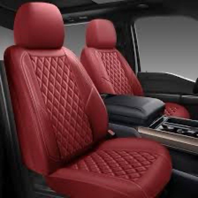 GEEYONTEK Premium Leather Car Seat Covers Full Set,Universal Fit for Cars,Trucks&SUVs,Waterproof Car