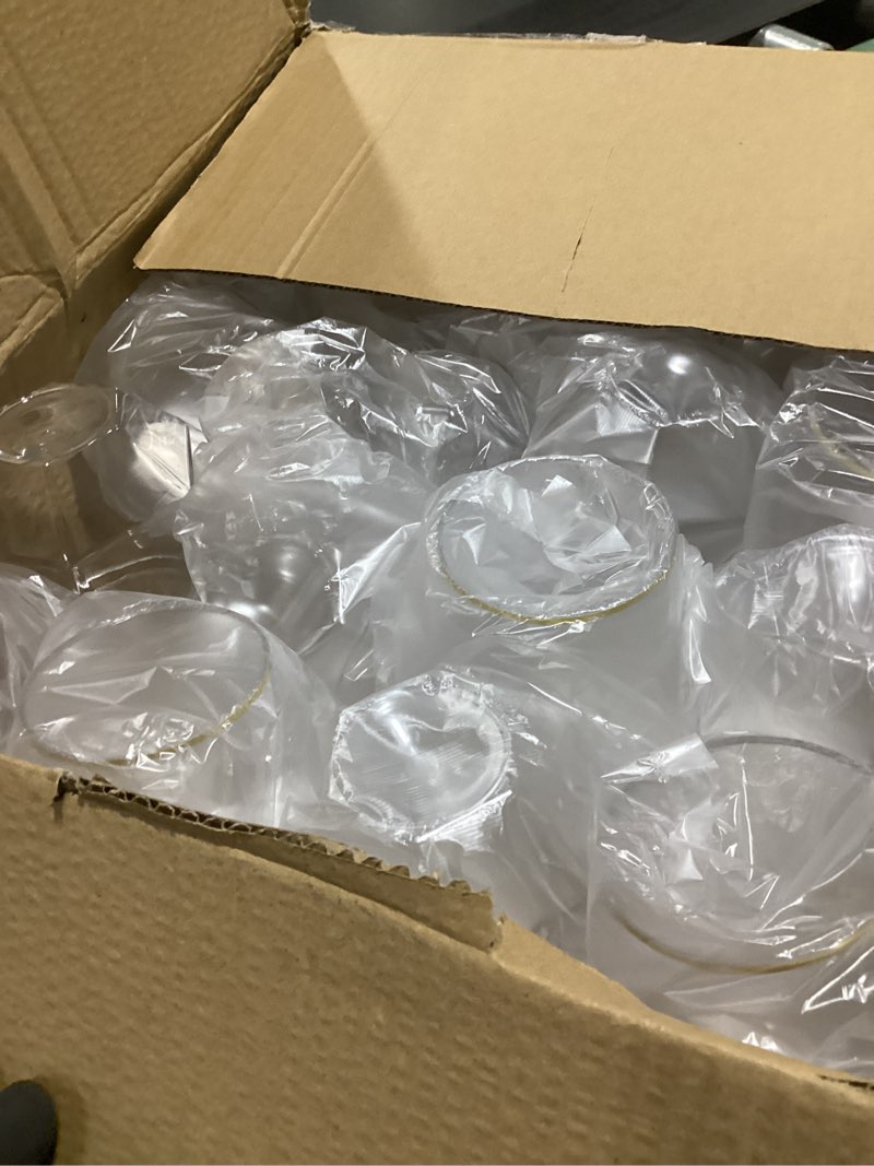 Condition photo showing Good Condition for goodluck 40 pcs diamond stemless plastic wine whiskey glasses, 12 oz disposable cocktail glasses, suitable for weddings, birthday parties, family gatherings, bars, etc ?gold rimmed cups? clear and gold 40