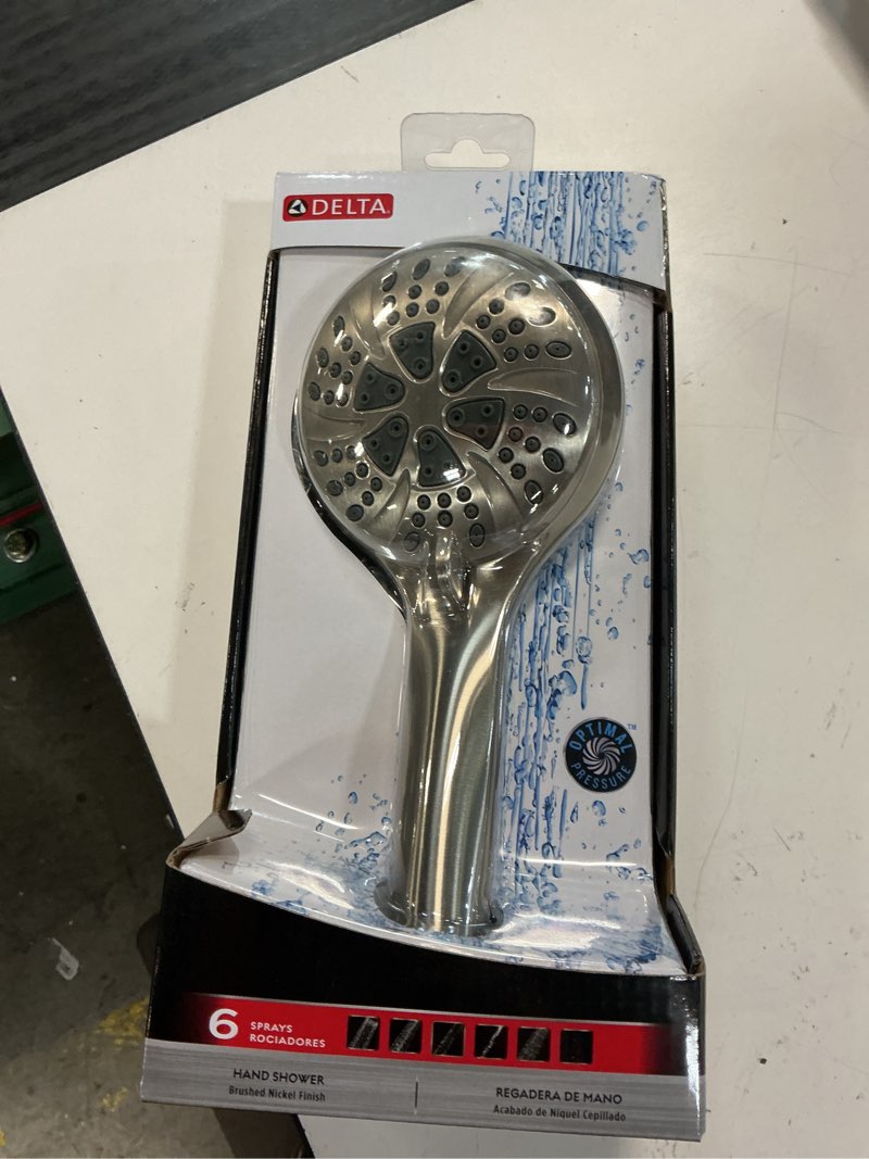 Condition photo showing Good Condition for delta 6-settings satin nickel 4.5-in round handheld high pressure shower head 2.5 gpm