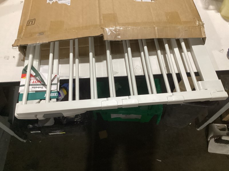 Condition photo showing Good Condition for Babelio 29-55 Inch Extra Wide Baby/Dog Gate, PressGuard P7, Metal Auto Close, Pressure Mounted Pet Door for Doorways, NO Need Tools and Drilling, with Wall Cups, White White 30"Tall 29"-55" Wide