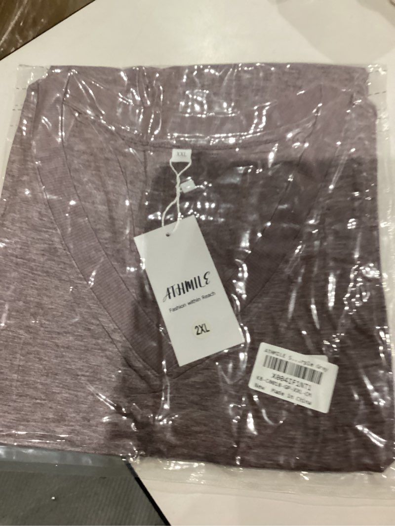 ATHMILE Women Summer V Neck Tank Top Sleeveless Spring Tee Beach Vacation Plus Size Tank Tops Purple