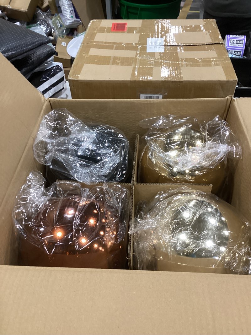Condition photo showing New/Like New for Zubebe 4 Pcs Extra Large Christmas Ball Ornaments 8'' (200 Mm) Giant Oversized Commercial Grade Plastic Balls Xmas Hanging for Outdoor Indoor Holiday Decor (Copper Gold)
