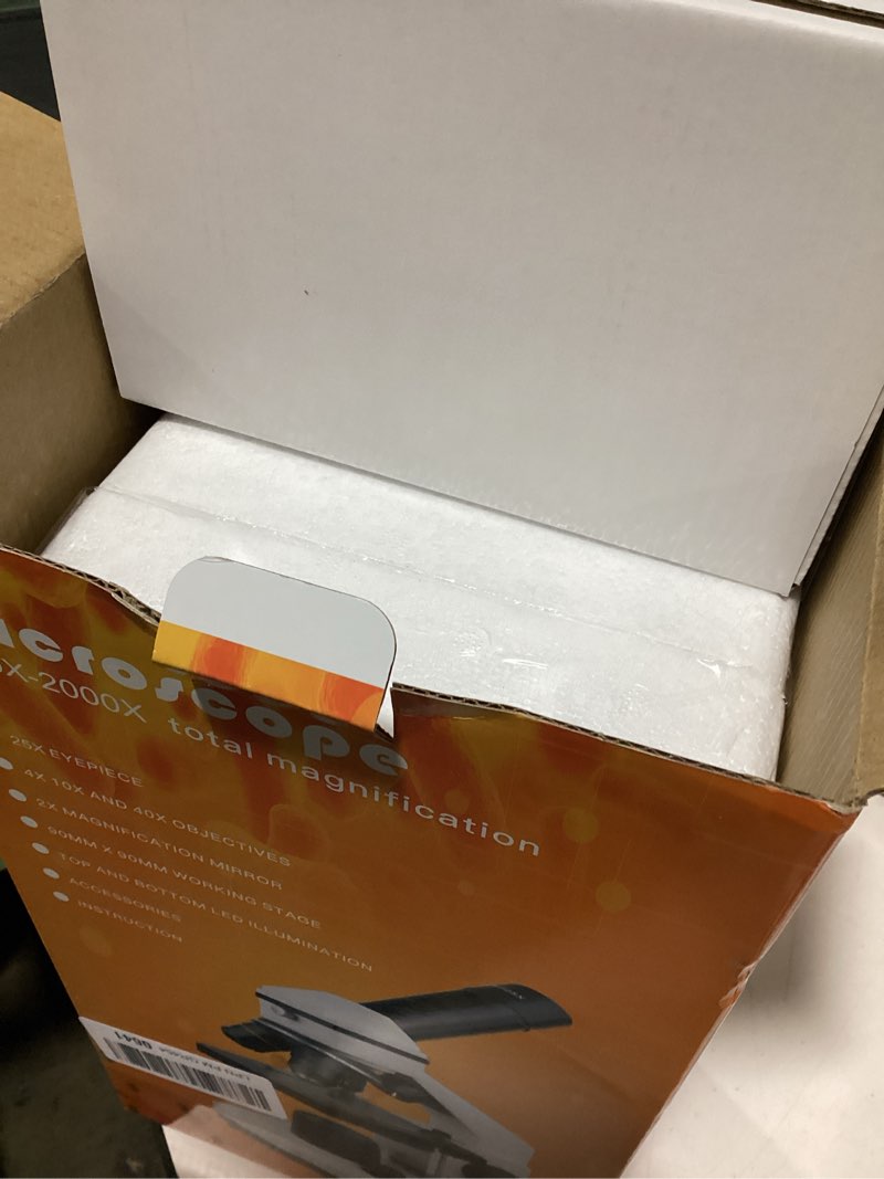 Condition photo showing Good Condition for pallipartners compound microscope for adults & students - 100x-2000x high-power biological microscope for students, school lab & home education, with slides set & phone adapter (white) standard