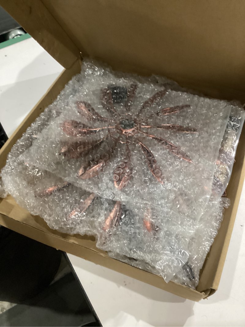 Condition photo showing New/Like New for wind spinners outdoor metal, 360° kinetic wind spinner with stake, metal garden yard patio lawn windmill decor (12.6" dia, 56.7" h, copper petal)