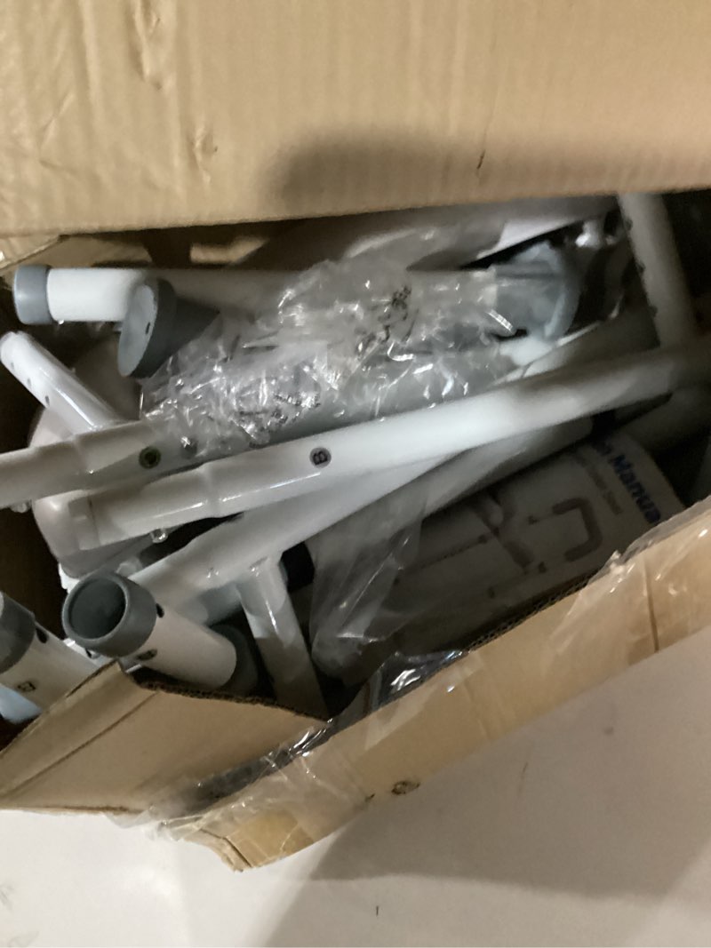 Condition photo showing As Is for Raised Toilet Seat with Handles - Width & Height Adjustable Toilet Seat Risers for Seniors, Heavy Duty Handicap Toilet Riser, Fit Any Toilet, Up to 400lbs Regular