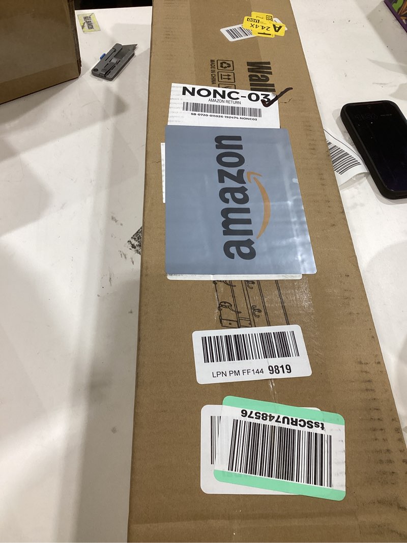 Condition photo showing Good Condition for Homode Coat Rack with Shelf, Wall Shelf with Hooks, 26 Inch Long Coat Hanger Wall Mount with Key and Mail Holder, Wood Entryway Shelves for Hanging Hat Jacket Backpack Purse, Rustic Brown Black