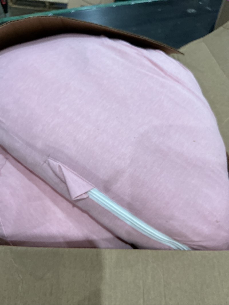 Condition photo showing As Is for (lor is pink)momcozy pregnancy pillow for sleeping - u shaped full body maternity pillow | removable cover, support for back, legs, belly, hips for pregnant women, side sleeper, pregnancy gifts & essentials, 57 inch