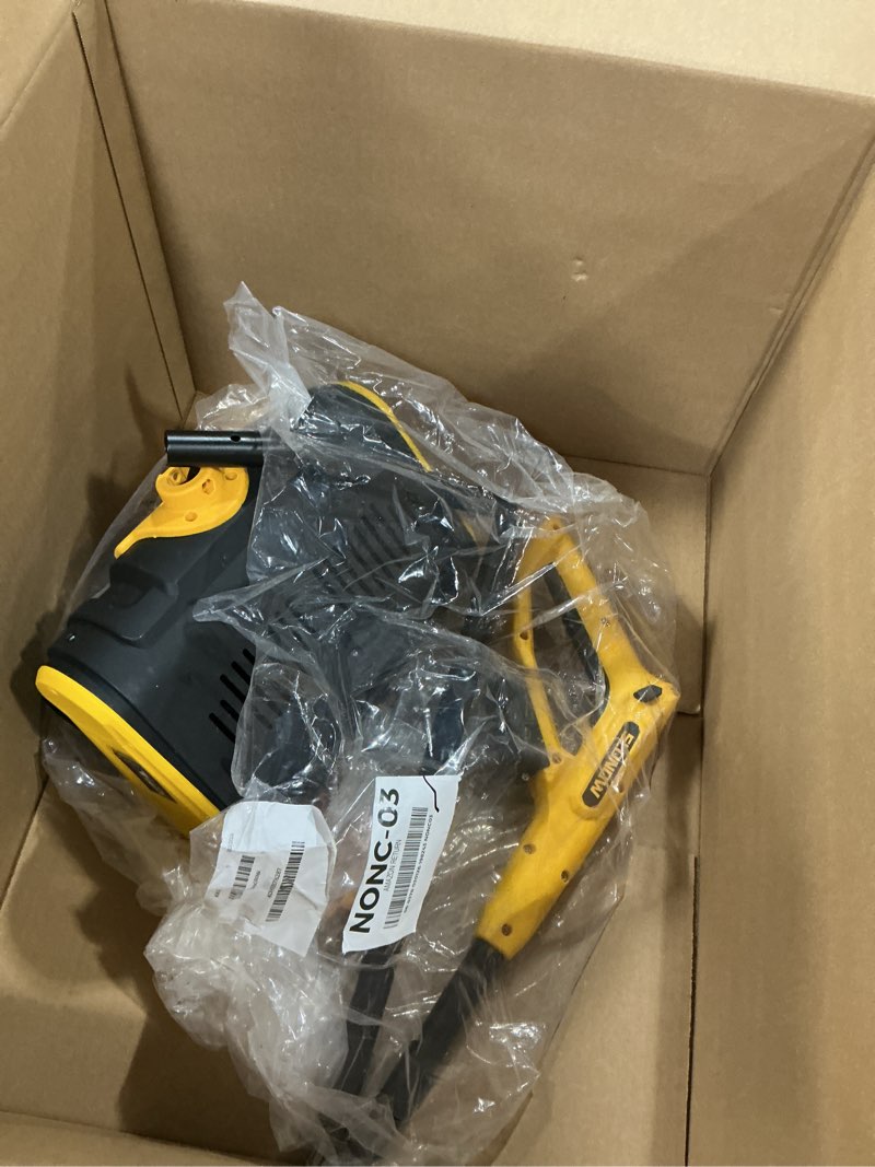 Condition photo showing As Is for Cordless Snow Shovel, 20V Electric Snow Blower Compatible with De-Wait(No Battery), 13.5 Inch Cordless Snow Removal Shovel with Directional Plate - Yellow No Battery-Yellow