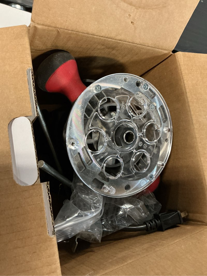 Condition photo showing As Is for skil 1/4-in and 1/2-in 2-hp variable fixed corded router