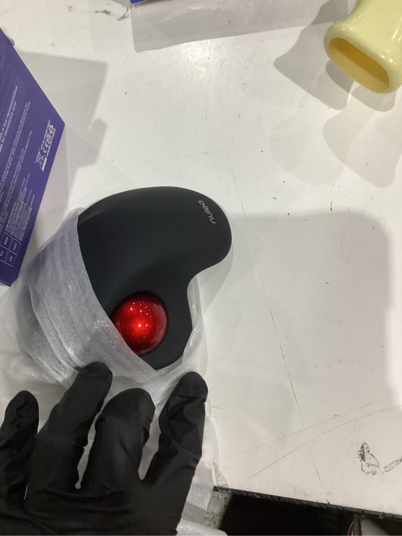 Condition photo showing Good Condition for Nulea M501 Wireless Trackball Mouse, Rechargeable Ergonomic, Easy Thumb Control, Precise & Smooth Tracking, 3 Device Connection (Bluetooth or USB Receiver), Compatible for PC, Laptop, Mac, Windows. A-Red