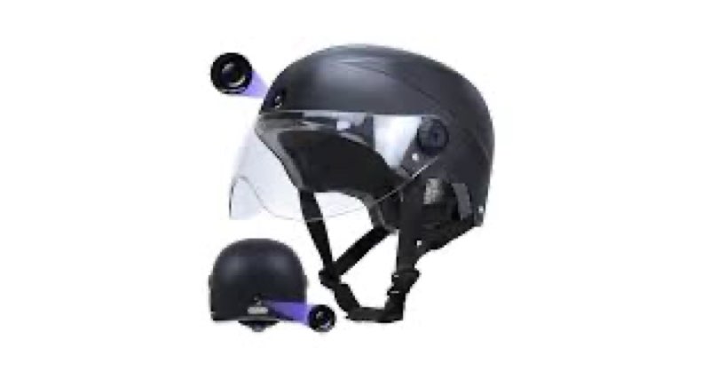 EKUZO DC2 Smart Bluetooth Helmet with Cameras Front & Rear HD Video Recorder for Riding Ebike Electr
