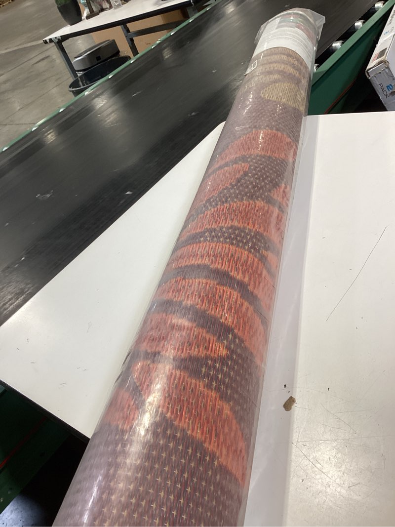 Condition photo showing New/Like New for mad mats outdoor rug, reversible plastic mat for patio, porch, deck, kitchen & bath, daisy, 6' x 9', rust