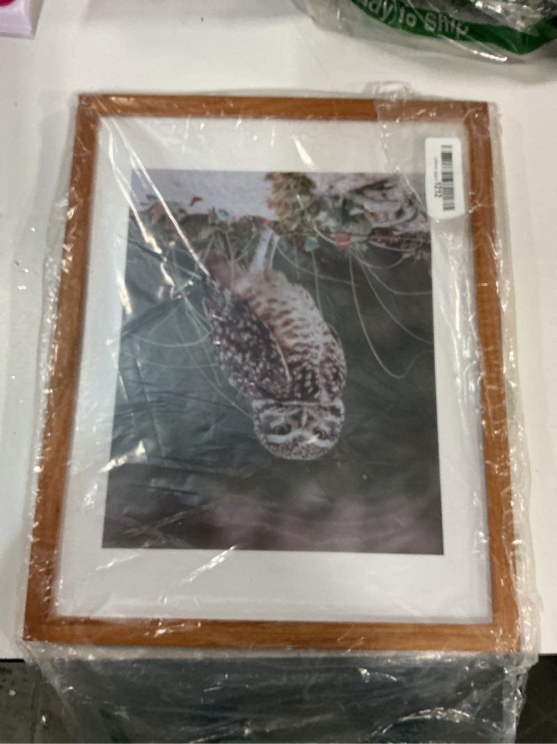 Condition photo showing Good Condition for Marsmiles 12x12 Wooden Picture Frame, USA-Sourced Natural Oak Solid Wood Photo Frame with Plexiglass for Display Pictures 8x8 with Mat or 12x12 without Mat, Teak, 1 Pack 12x12-1P Teak