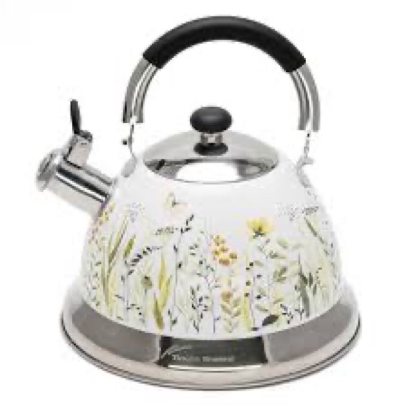 tea kettle, 3.1 quart whistling tea pot for stove top, food grade 304 stainless steel teapot with for coffee, tea, milk etc