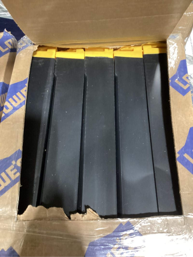Condition photo showing As Is for project source 48-in w x 20-in d x 72-in h 5 -tier heavy duty black plastic utility shelving unit