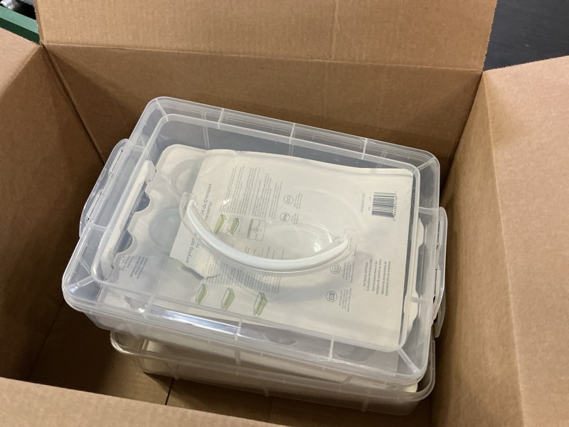 Condition photo showing Good Condition for snapware (2-layer, 24 cupcakes plastic detachable cupcake carrier storage container with lid and handle, freezer dishwasher microwave safe 14.25" l x 10.5" w carrier