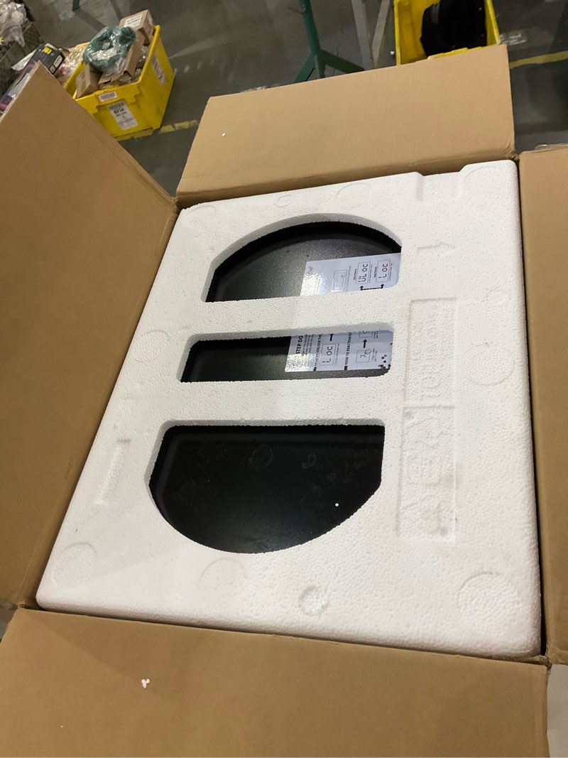 Condition photo showing As Is for COMFEE' EM720CPL-PMB Countertop Microwave Oven with Sound On/Off, ECO Mode and Easy One-Touch Buttons, 0.7cu.ft, 700W, Black 0.7 Cu.Ft Black