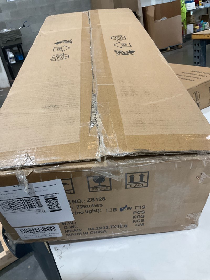 Condition photo showing As Is for 72 inch large ceiling fans without lights, 8 blades white ceiling fan remote/app control, reversible big ceiling fan for shop garage living rooms white 72 inch no light