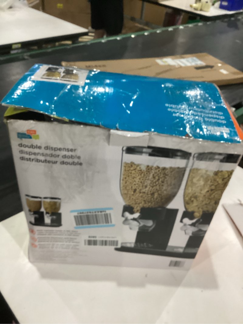 Condition photo showing As Is for Honey-Can-Do Zevro Essential Dual-Control Dry Food Dispenser – Effortless & Organized Storage for Ce