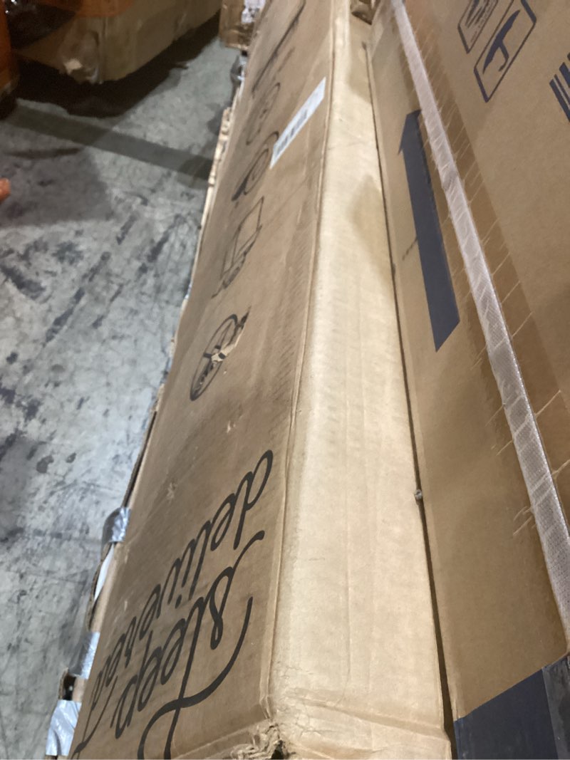 Condition photo showing As Is for signature design by ashley queen size stack 12 inch hybrid medium plush cooling gel infused memory foam mattress for pressure relief