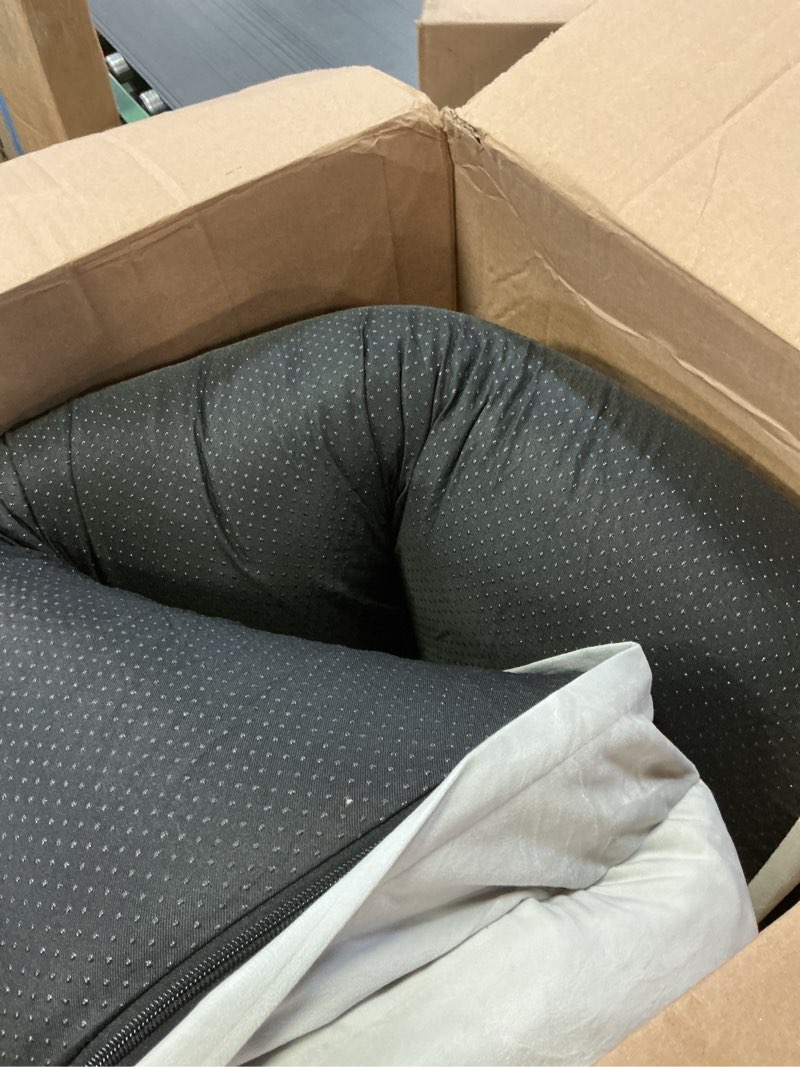 Condition photo showing As Is for Similar Orthopedic Dog Beds for Extra Large Dogs 44x32Inch, Waterproof Memory Foam XL Pet Bed with Sides, Non-Slip and Egg-Crate Foam Big Dog Couch Bed with Washable Removable Cover, Grey