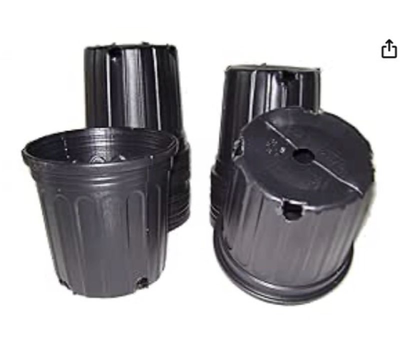 50 New Plastic Nursery 1 Gallon Trade Pot ~ Holds 0.66 Gal 0.66 Gallon