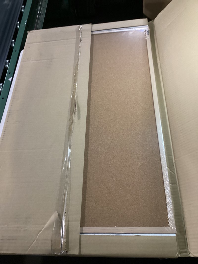 Condition photo showing New/Like New for Quartet Cork Board Bulletin Board, 23" x 35" Framed Corkboard, Oak Frame, Decorative Hanging Pin Board, Perfect for Office & Home Decor, Home School Message Board or Vision Board (35-380352)