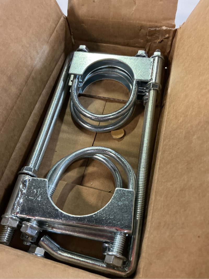 Condition photo showing Good Condition for universal exhaust clamp with hanger fits 2-1/4" exhaust pipe, 2.25 inch steel exhaust system hanger, pipes exhaust hanger 4pcs 4 2.25"