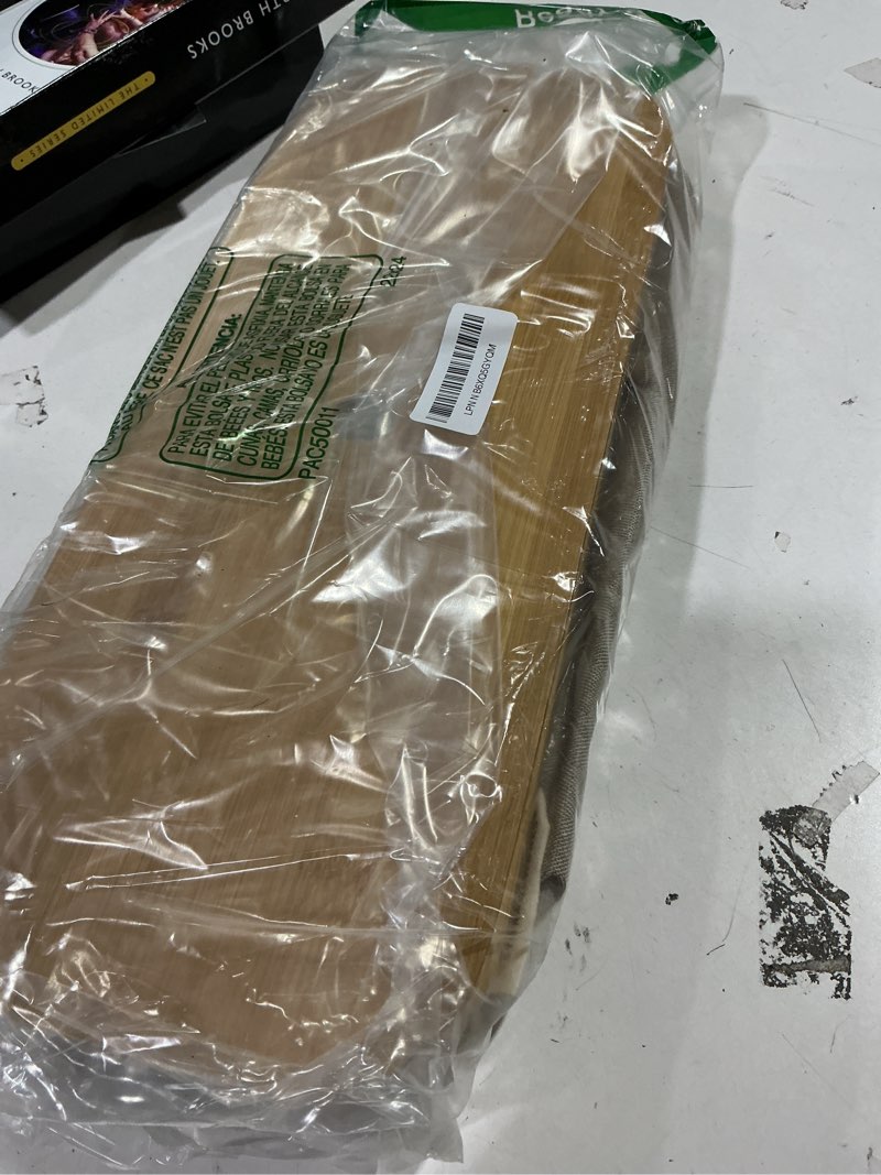 Condition photo showing New/Like New for StorageWorks Toilet Paper Storage with Bamboo Lid, Toilet Paper Holder Basket for Up to 9 Mega or 12 Regular Size Rolls, Medium Paper Storage Baskets for Bathroom, Light Khaki, 1 Pack