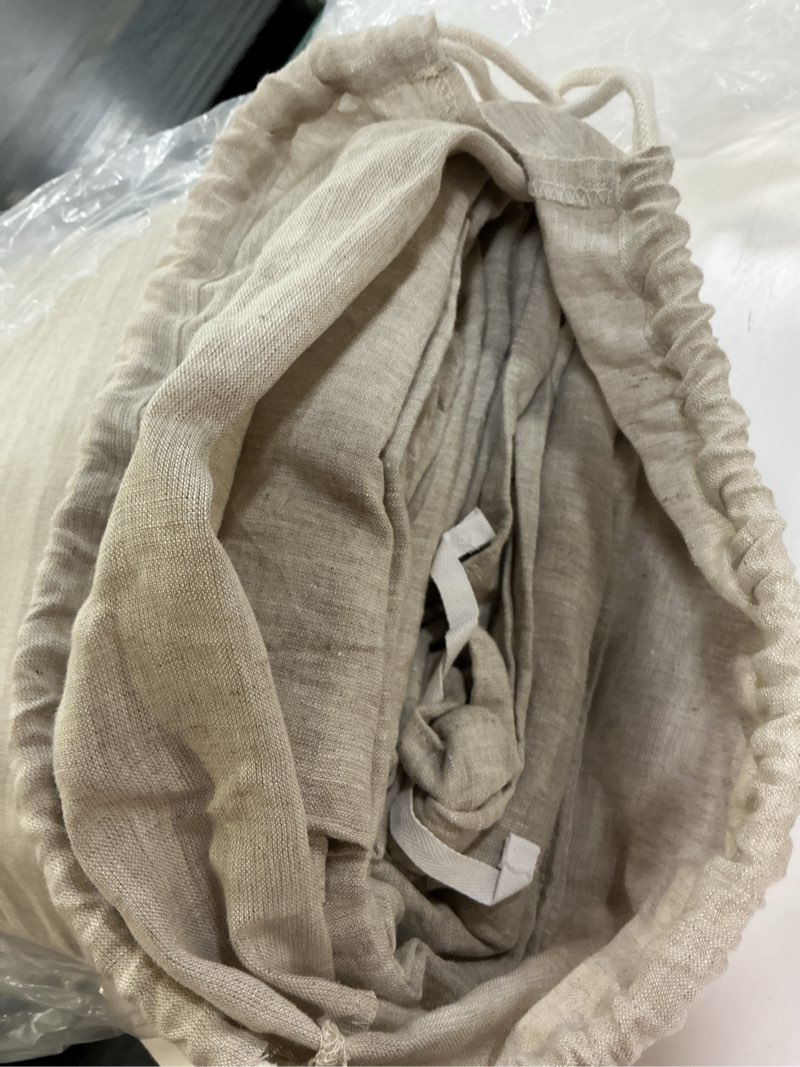 Condition photo showing Good Condition for european linen chambray duvet cover set, king/cal king, natural