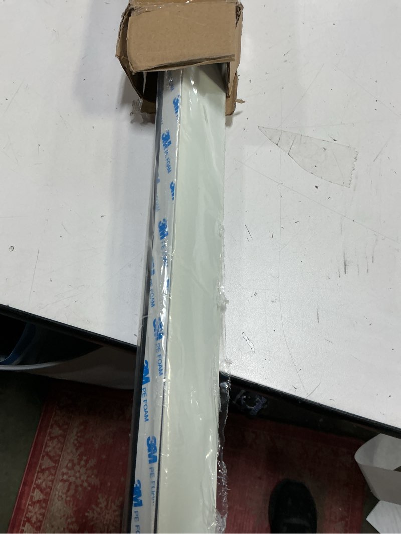 Condition photo showing Good Condition for Light Blocking Strips for Window Shades and Blinds, 100% Blackout PVC Side Tracks Light Blocker for Blinds, Window Light Blocker for Bedroom(White, 58", 4PCS) White-4pcs 4PCS