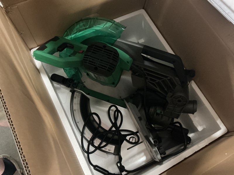 Condition photo showing As Is for metabo hpt 12-in 15 dual bevel compound corded miter saw