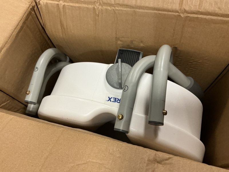Condition photo showing Good Condition for carex e-z lock raised toilet seat with handles, 5" toilet seat riser with arms, handicap raised toilet seat for seniors and elevated toilet seat 1 count (pack of 1) adjustable,elongated