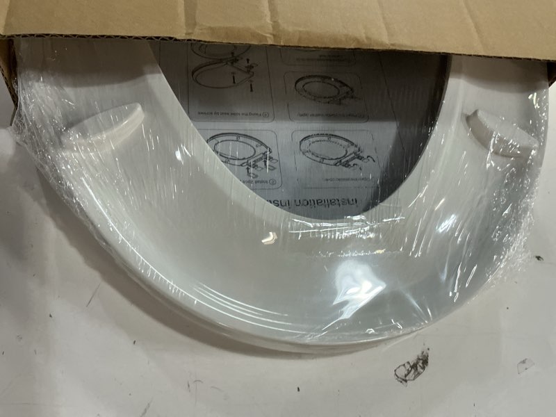 Condition photo showing New/Like New for jingze elongated toilet seat slow close, quiet toilet seat cover with never loosen durable toilet seat lid easy to install & clean, polypropylene (pp), white elongated 18.5inch white