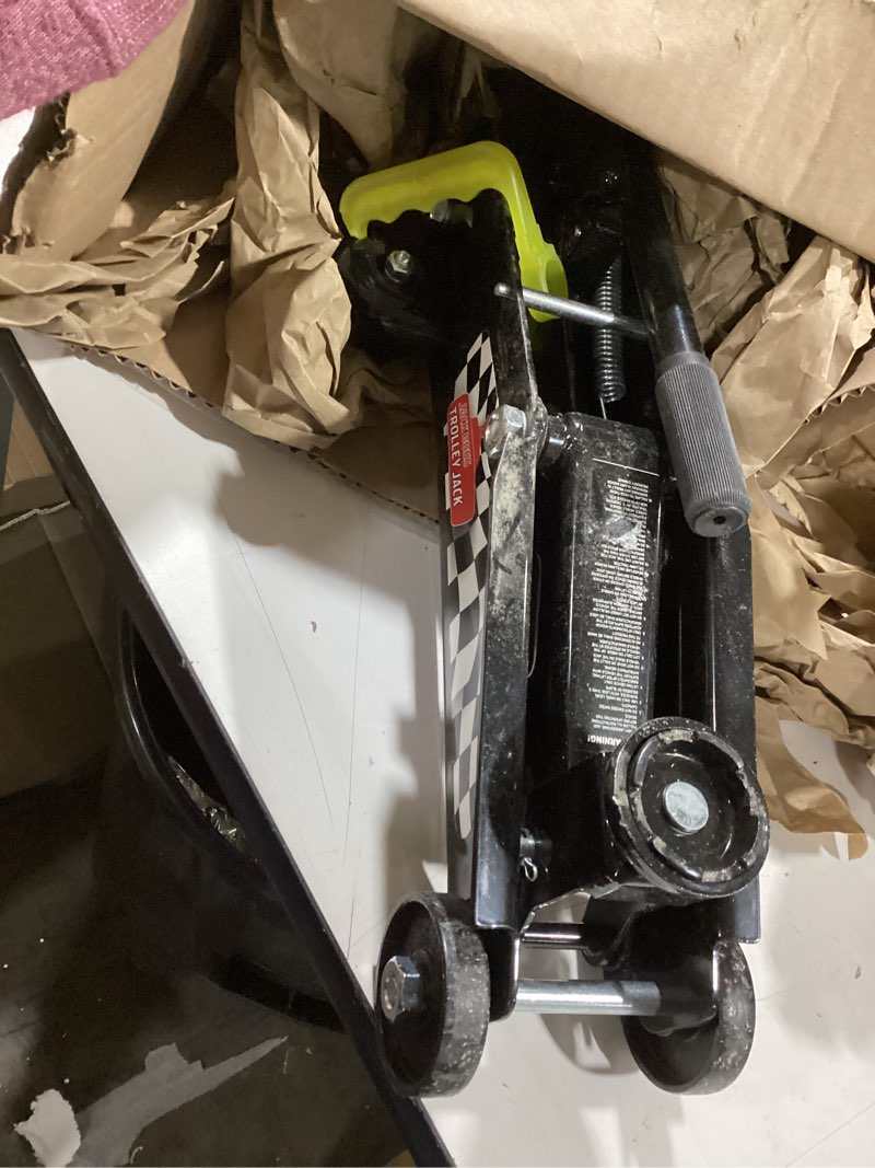 Condition photo showing As Is for BIG RED AT820014SB Torin Hydraulic Trolly Service/Floor Jack with Blow Mold Carrying Storage Case, 1.5 Ton (3,000 lb) Capacity, Black 1.5 Ton (3,000 lb) BLACK