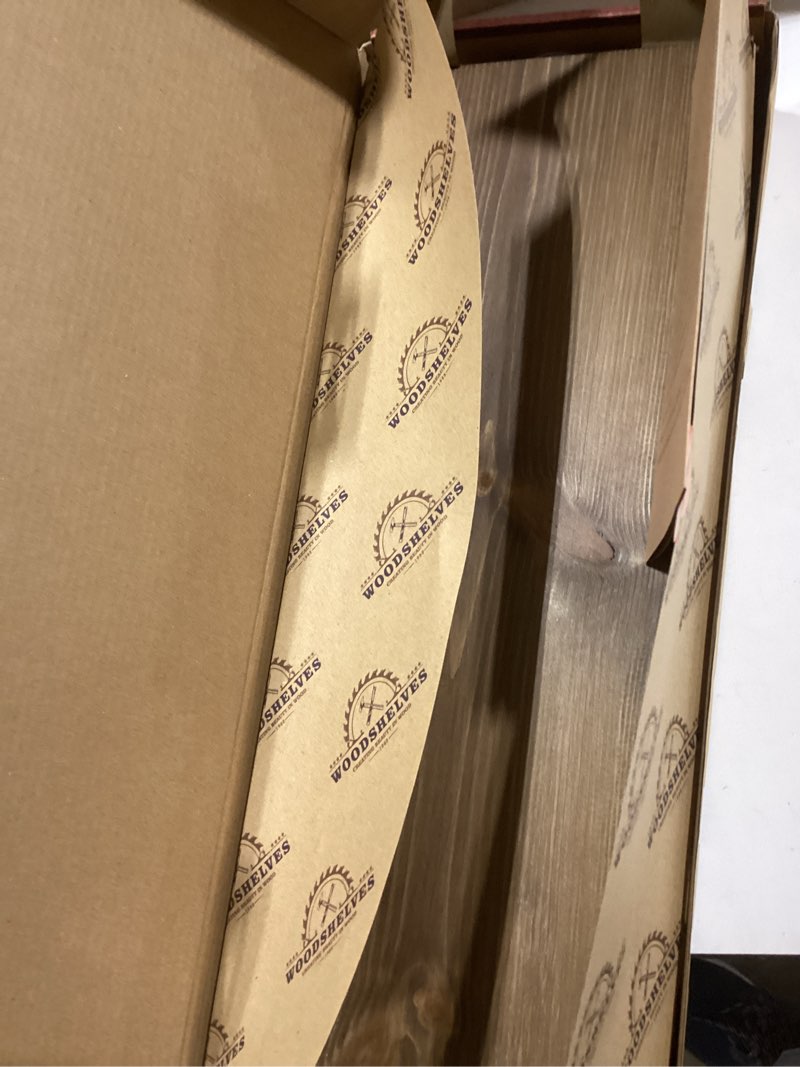 Condition photo showing New/Like New for BGMG Wood Floating Shelves 8 inch Set of 2, Rustic Wooden Wall Mount Shelves for Bathroom Living Room Bedroom Kitchen Farmhouse -8X 6.7 x1.25 inch- Dark Walnut Dark Walnut 8 inch