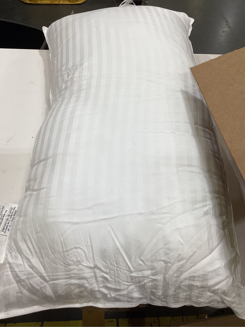 Condition photo showing As Is for beckham hotel collection bed pillows king size set of 1 | down alternative pillow for back, stomach or side sleepers king white