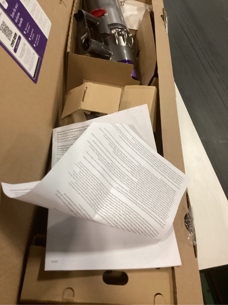 Condition photo showing As Is for Dyson V15 Detect Plus Cordless Vacuum, Illumination Reveals dust, 240AW, 3 Power Modes, Up to 60 Minutes,² Deep Cleans Hard Floors and Carpets, Detangles pet Hair, Converts to Handheld