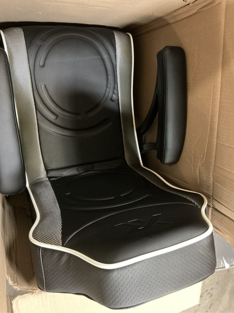 Condition photo showing As Is for X Rocker Video Gaming Floor Rocker Chair, Built-in Audio Speakers, Foldable for Bedroom or Game Room, Gifts for Gamers, Boys Girls Teens 5-17