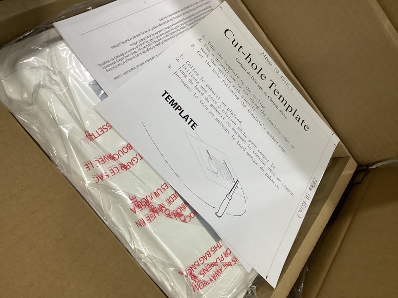 Condition photo showing Good Condition for 2 In 1 Bath Fan With LED Light, 25W Ceiling Mount Ventilation Fan and Light Combo for Bathroom and Home, 100CFM, 120V, 1000LM, 5CCT Seletable, Dimmable & Wet Rated, ETL Certified 100CFM with Light